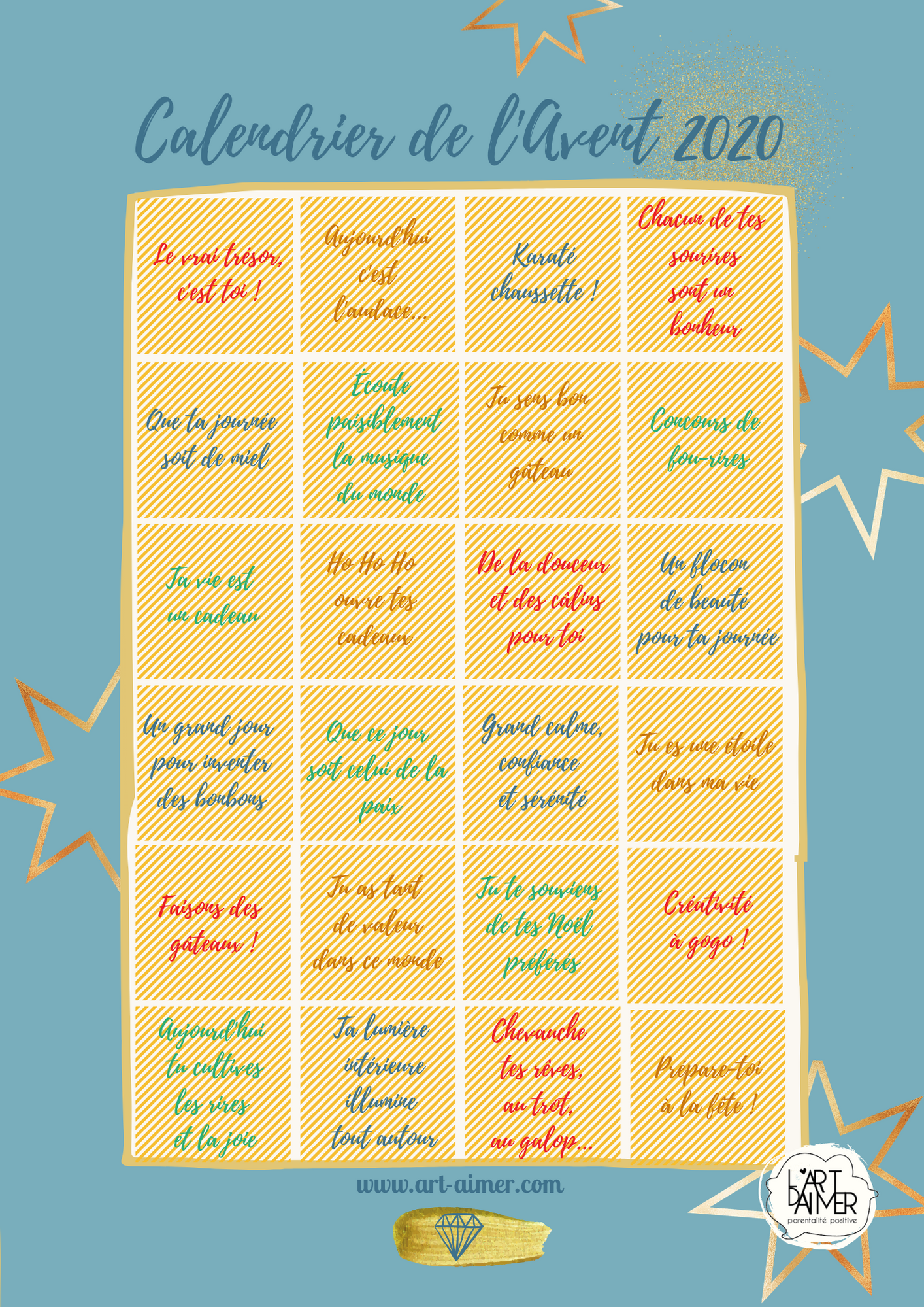 Calendrier De Lavent Pour Ado Garçons Calendrier de l'Avent DIY – L'Art d'Aimer